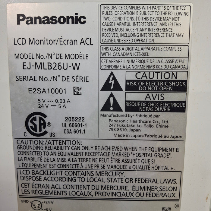 Panasonic EJ-MLB26U-W 26" Surgical Display