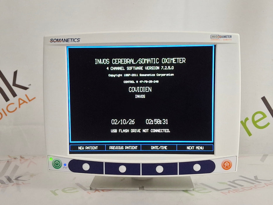 Somanetics Invos 5100C Cerebral Oximeter Monitor