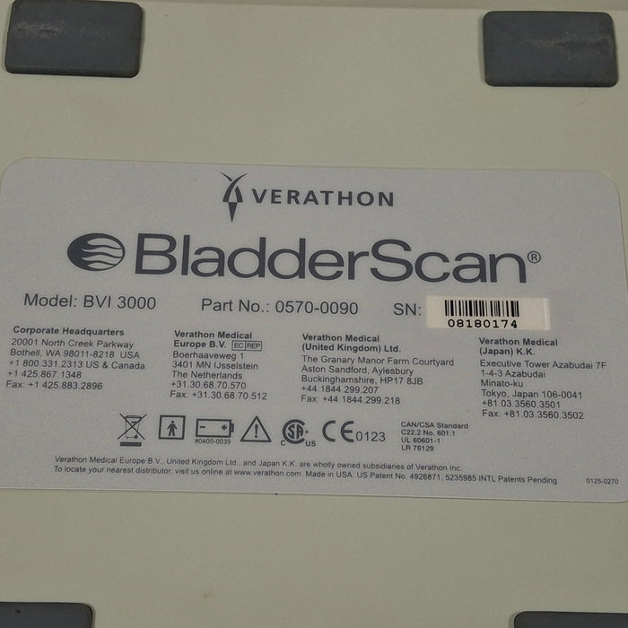 Verathon Medical, Inc BladderScan BVI 3000 Bladder Scanner