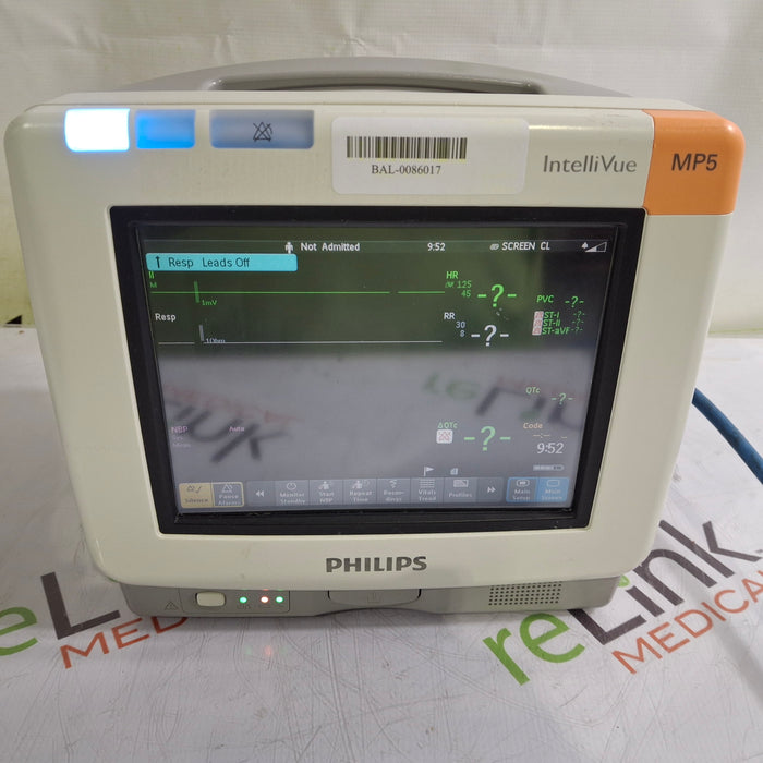 Philips Intellivue MP5 - NBP, Oximax SPO2, ECG, CO2 Patient Monitor