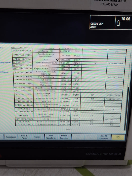 GE Healthcare Carescape B450 Critical Care Patient Monitor