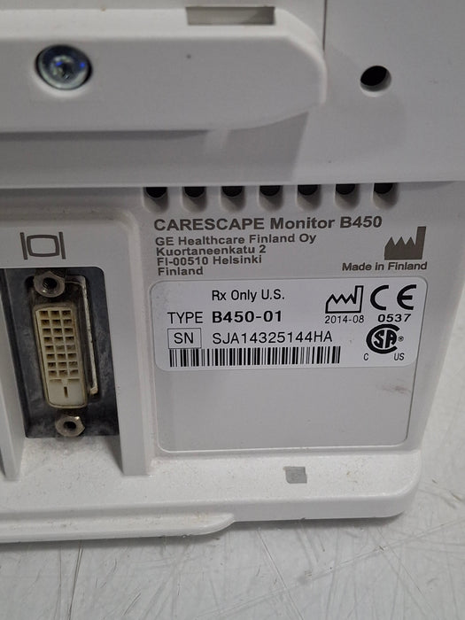 GE Healthcare Carescape B450 Critical Care Patient Monitor