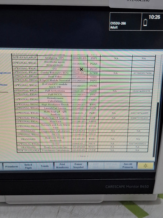 GE Healthcare Carescape B450 Critical Care Patient Monitor