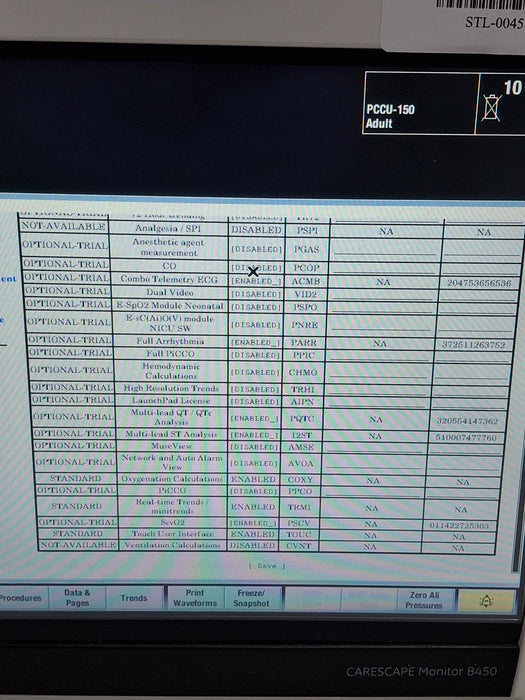 GE Healthcare Carescape B450 Critical Care Patient Monitor