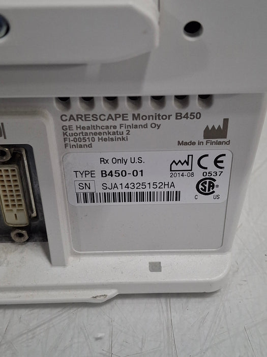 GE Healthcare Carescape B450 Critical Care Patient Monitor
