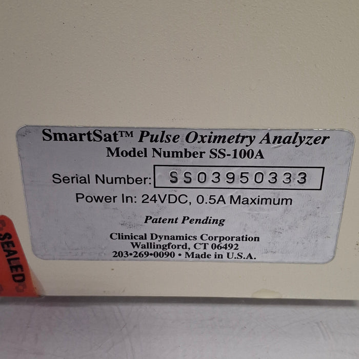 Clinical Dynamics Corp SmartSat SS-100A Pulse Oximetry Analyzer