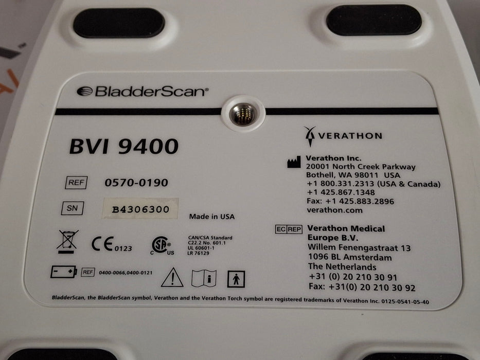 Verathon Medical, Inc BVI 9400 Bladderscan