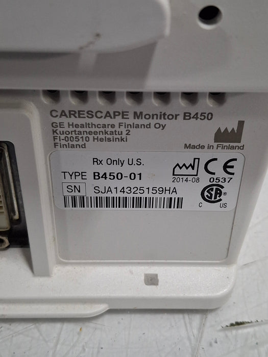 GE Healthcare Carescape B450 Critical Care Patient Monitor