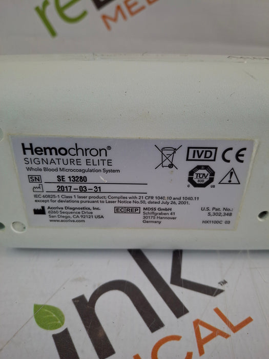 ITC Medical Hemochron Signature Elite rapid whole blood testing