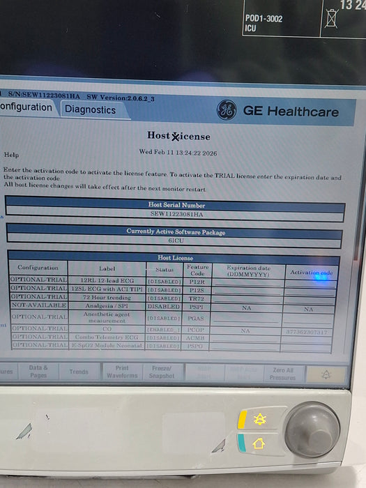 GE Healthcare Carescape B650 Critical Care Patient Monitor