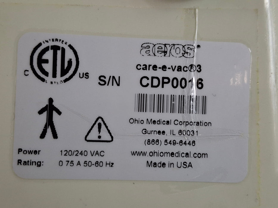 Ohio Medical Corporation Care-E-Vac 3 Portable Suction System