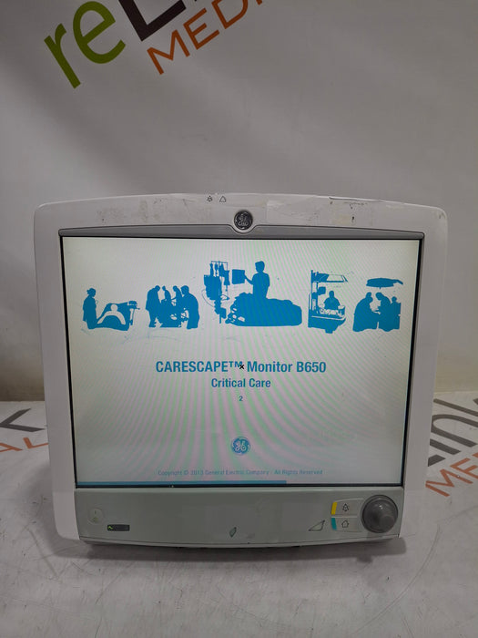 GE Healthcare Carescape B650 Critical Care Patient Monitor