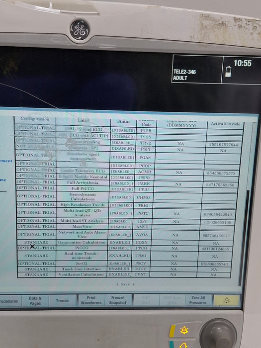 GE Healthcare Carescape B650 Critical Care Patient Monitor