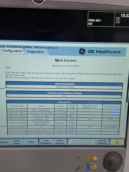 GE Healthcare Carescape B650 Critical Care Patient Monitor