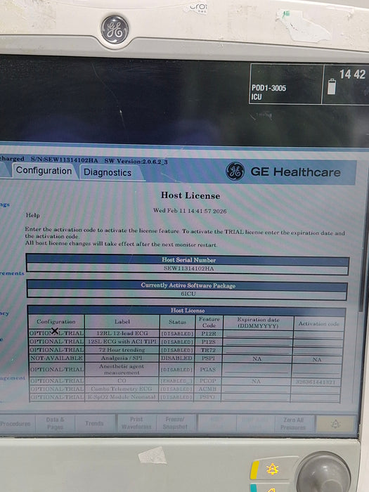 GE Healthcare Carescape B650 Critical Care Patient Monitor