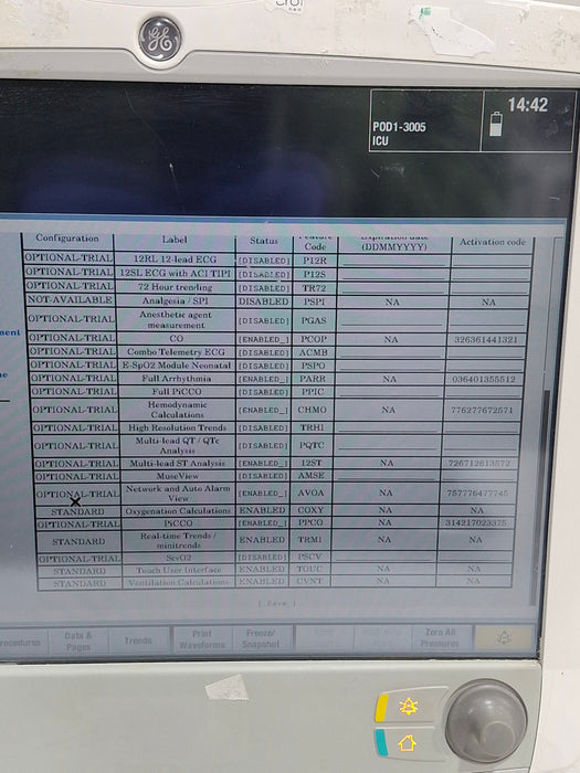 GE Healthcare Carescape B650 Critical Care Patient Monitor