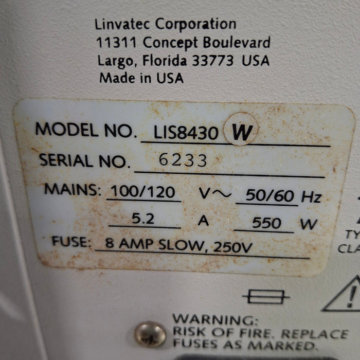 Linvatec LIS8430 Xenon Light Source