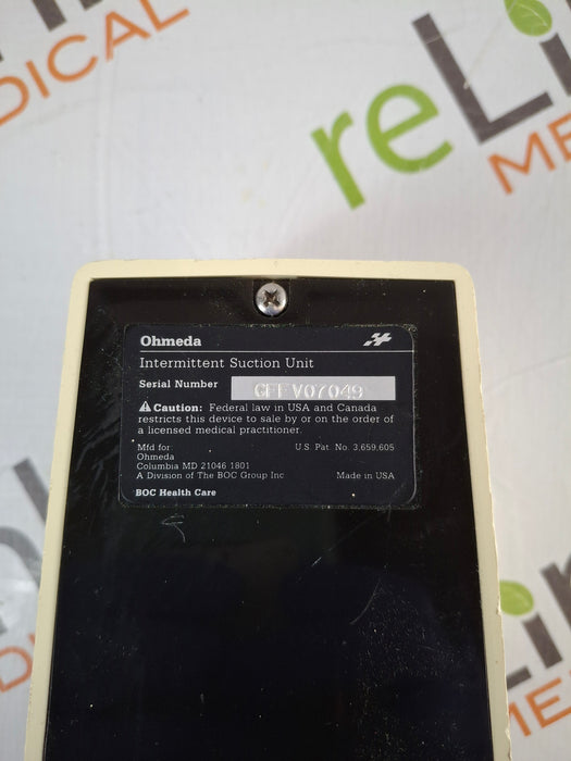 Ohmeda Medical 200 Intermittent Suction Unit