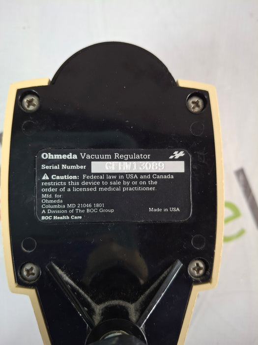 Ohmeda Medical Vacuum Regulator