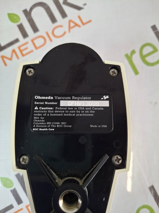 Ohmeda Medical Vacuum Regulator
