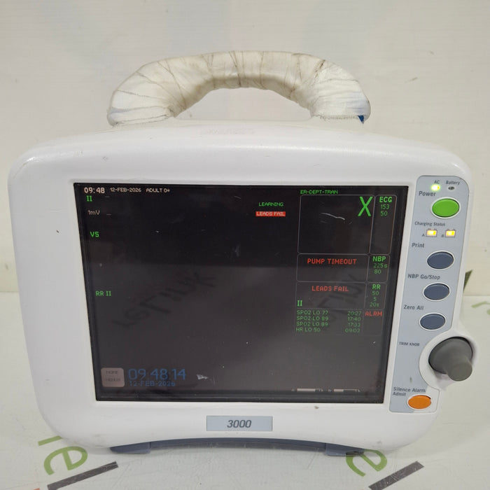 GE Healthcare Dash 3000 - GE/Nellcor SpO2 Patient Monitor