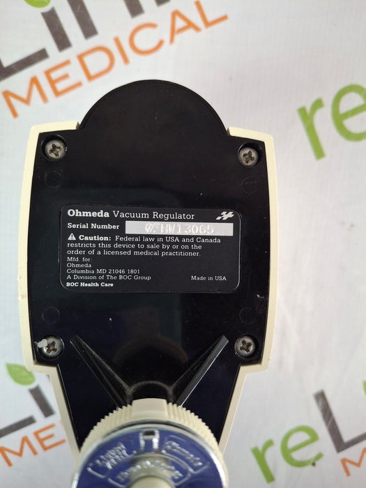Ohmeda Medical Vacuum Regulator