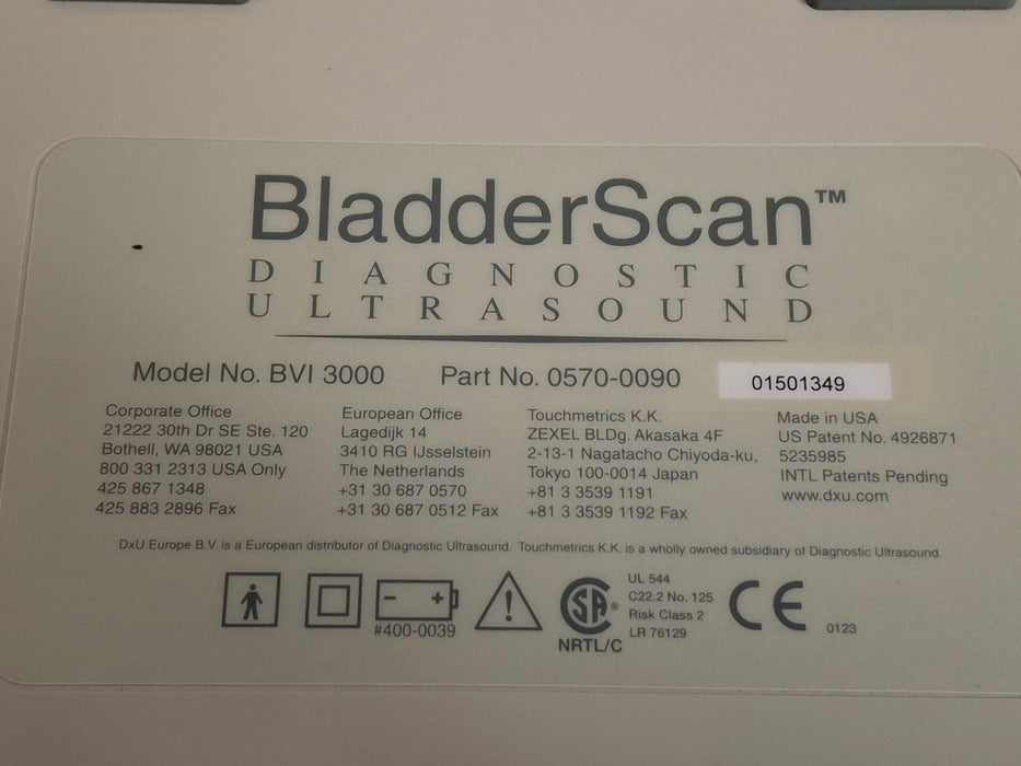 Verathon Medical, Inc BladderScan BVI 3000 Bladder Scanner