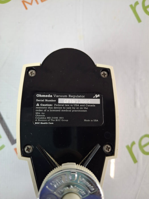 Ohmeda Medical Vacuum Regulator