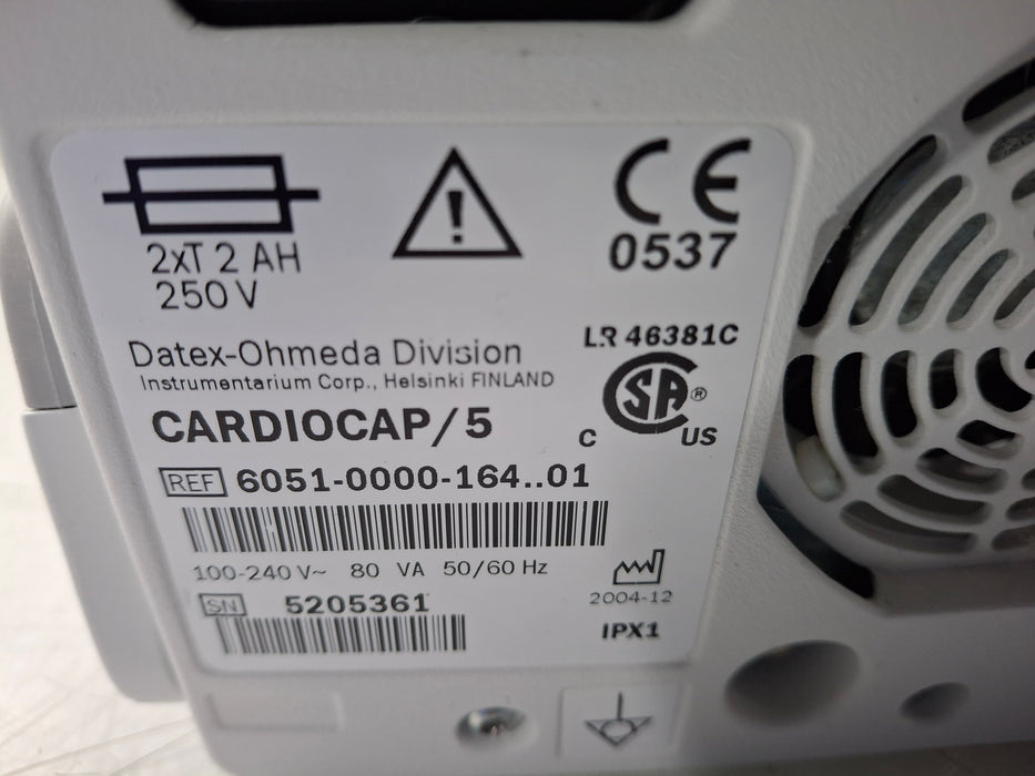 Datex-Ohmeda Cardiocap 5 Patient Monitor