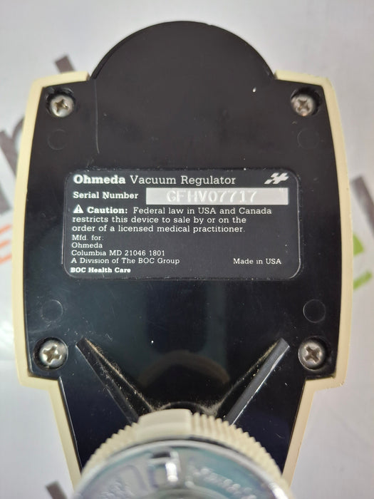Ohmeda Medical Ohmeda Medical Vacuum Regulator Respiratory reLink Online