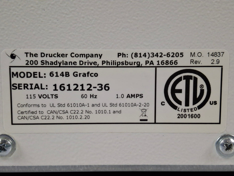 Drucker Diagnostics 614B Centrifuge