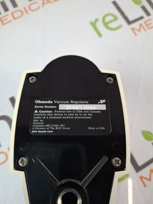 Ohmeda Medical Vacuum Regulator