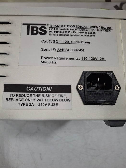 Triangle Biomedical Sciences TBS SD-II-120 Slide Dryer