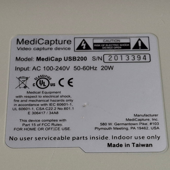 MediCapture MediCap USB200 Video Capture Device