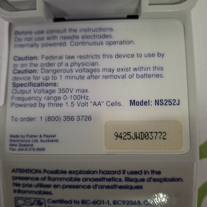 Fisher & Paykel Innervator 252 Constant Peripheral Nerve Stimulator