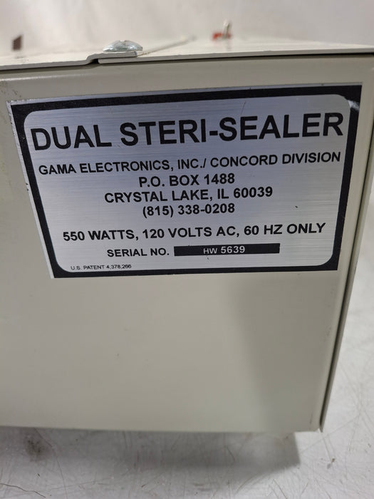 GAMA Electronics, Inc. (Concord Division) Dual Steri-Sealer Packaging Sealer