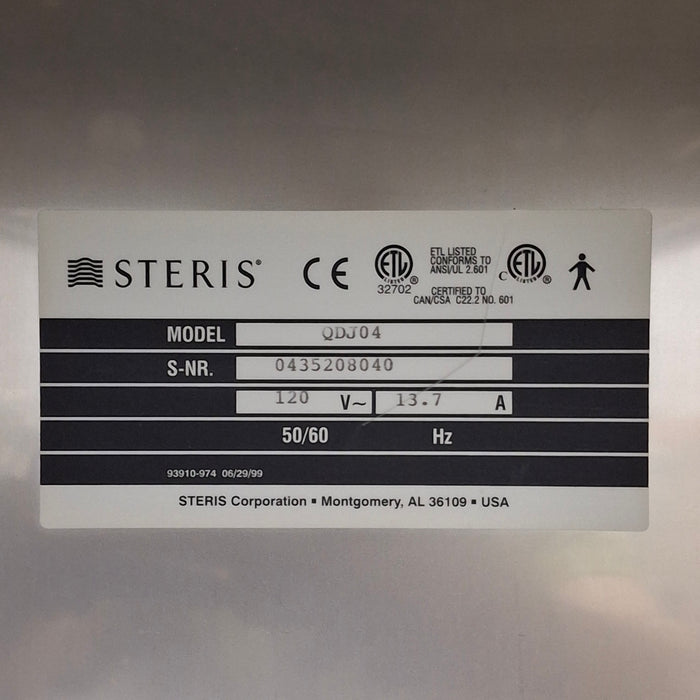 Steris QDJ04 Dual Compartment Warming Cabinet