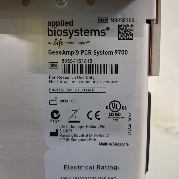 Applied Biosystems GeneAmp 9700 PCR System
