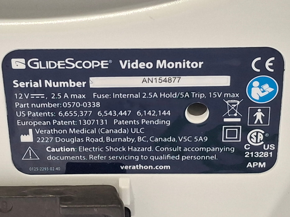 Verathon Medical, Inc Glidescope Video Laryngoscope
