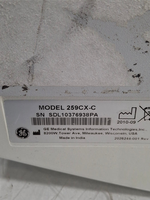 GE Healthcare Corometrics 250cx Series Model 259cx Fetal Monitor