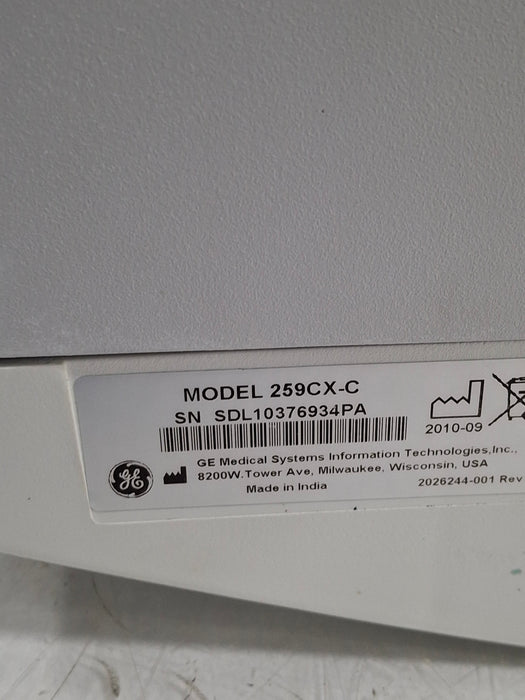 GE Healthcare Corometrics 250cx Series Model 259cx Fetal Monitor