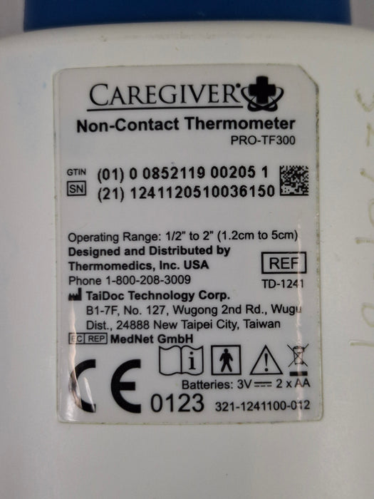Thermomedics, Inc. CareGiver Pro-TF300 Non-Contact Thermometer