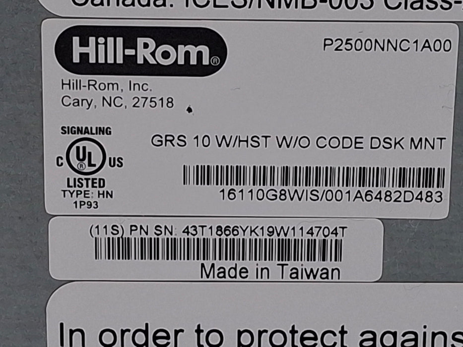 Hill-Rom GRS10 Nurse Call System Monitor