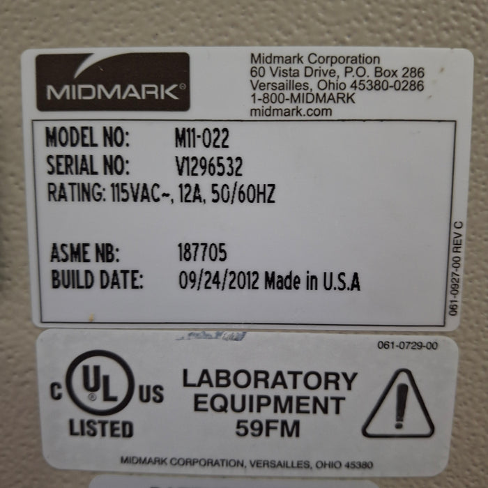 Midmark M11-022 UltraClave Autoclave Sterilizer