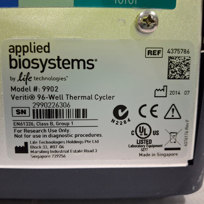 Applied Biosystems Veriti 96 Well Thermocycler