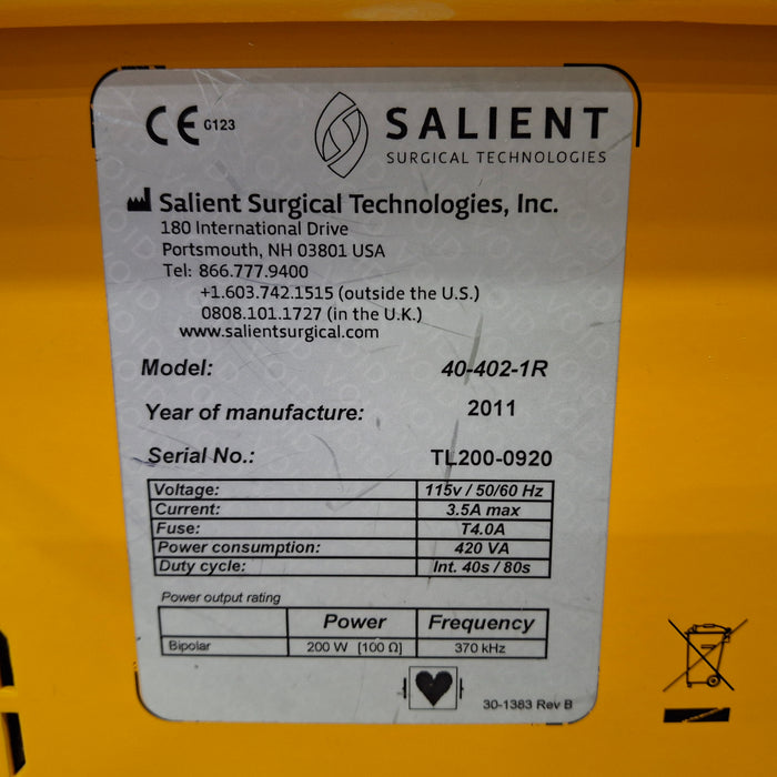 Salient Aquamantys System 40-402-1 Electrosurgical Unit