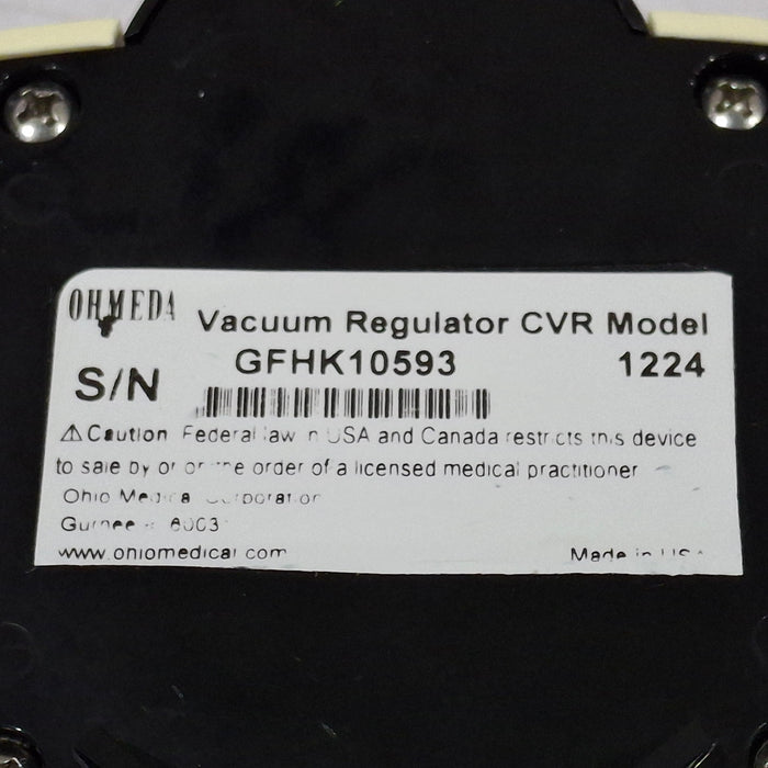 Ohmeda Medical Vacuum Regulator
