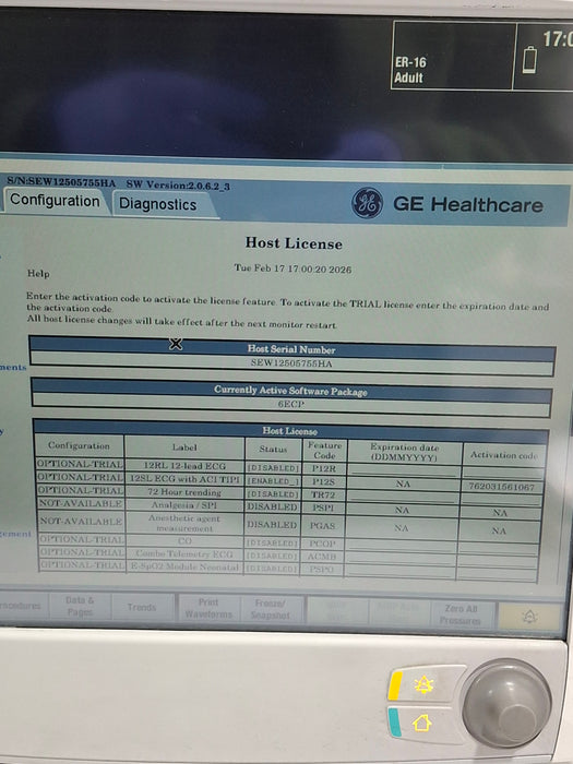 GE Healthcare Carescape B650 Emergency Care Patient Monitor