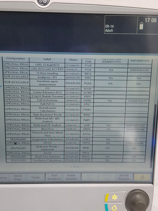 GE Healthcare Carescape B650 Emergency Care Patient Monitor