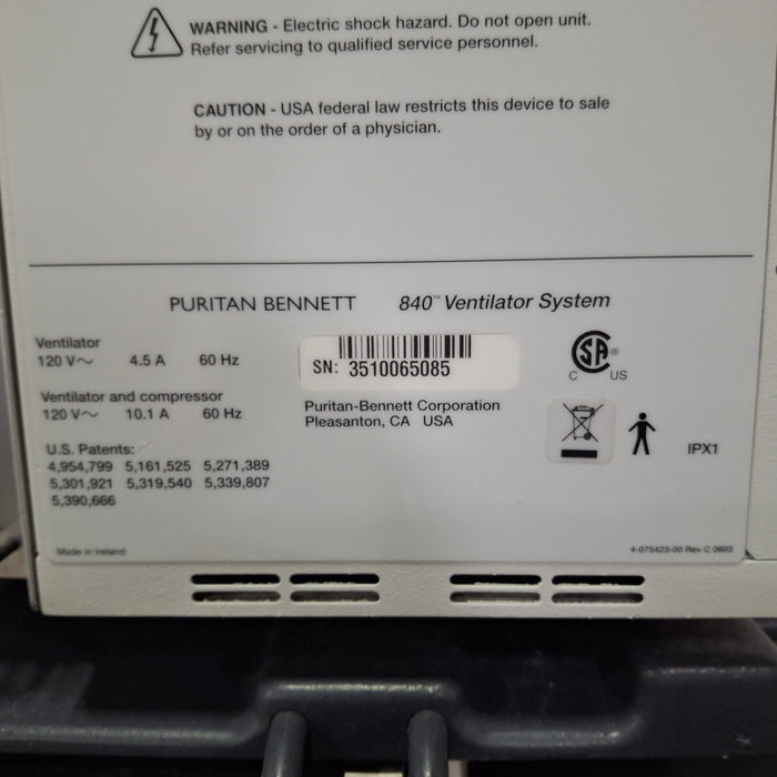 Puritan Bennett 840 Ventilator without Compressor